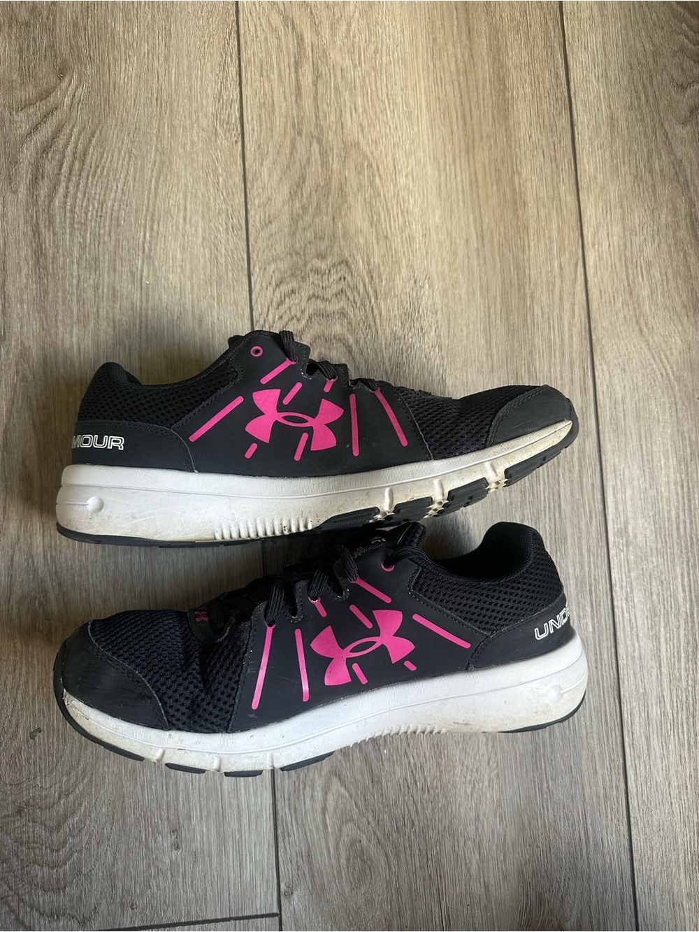 Under Armour Black and Pink Women's Athletic Sneakers